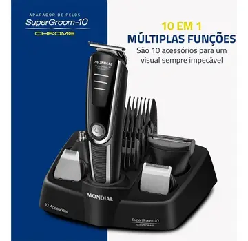 aparador de pelos mondial supergroom-10 bivolt bg-10