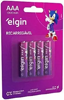 pilhas e baterias elgin aaa 1000mah 4 unidades