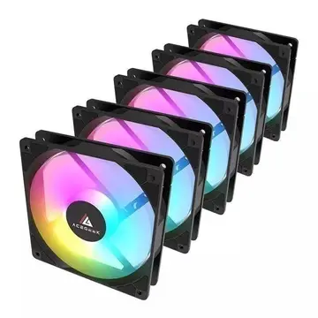 ventoinhas para pc acegeek rw12 5x120mm 5 unidades preto