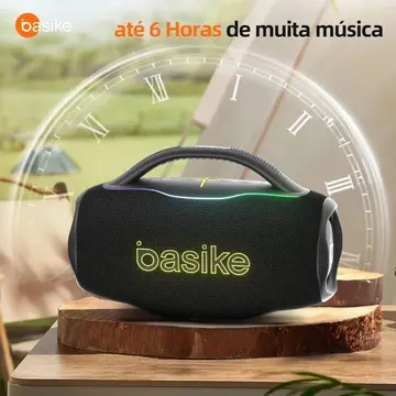 caixa de som astgn x basike boombox 100w 10000mah ipx6 rgb