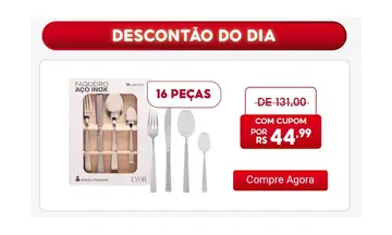 talheres lyor santorini 16 peças aço inox premium prata