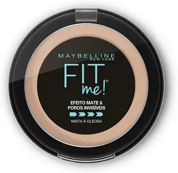cosméticos maybelline ny pó compacto fit me efeito mate e poros invisíveis n03 médio claro neutro