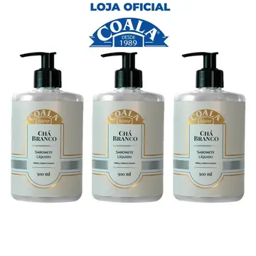 higiene pessoal sabonete liquido cha branco 500 ml kit 3 unidades