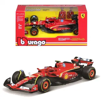 modelo de carro bburago sf-24 1/43 scuderia ferrari f1 team #55 carlos sainz