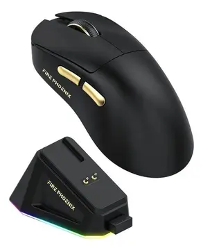 Mouse Gamer Sem Fio Fire Phoenix 24000dpi Paw3311 Bk-r3x Pro Cor Preto