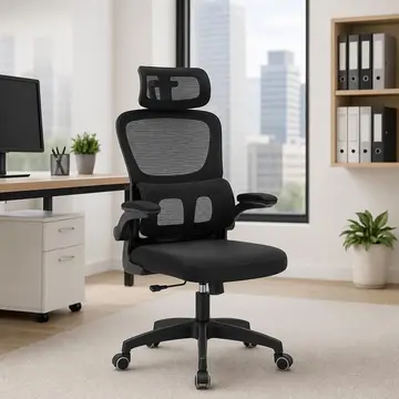 Cadeira de Escritório Suporte Lombar Ergonômico Malha Respirável Mesh