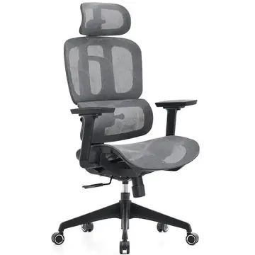 Cadeira de Escritório Dr. Office Business, Mesh, 3D, Ajustável, Suporta até 120kg, Preto e Cinza, DR-CH-BNR3DBGF