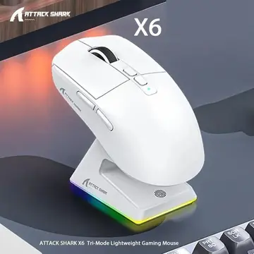 Mouse Gamer Sem Fio Attack Shark X6 Tri Mode