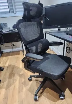 Cadeira Ergonômica Genebra B500 Luvinco Cor Preto Com Suporte Lombar Estofado Mesh
