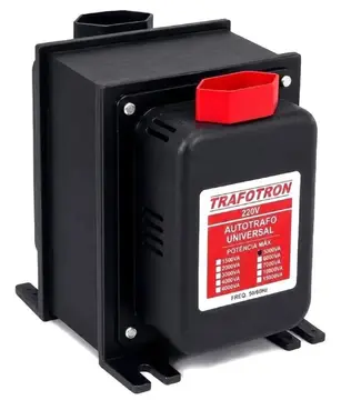 Auto Transformador 5000va 110v 220v Ar Até 12000btus Bivolt Preto