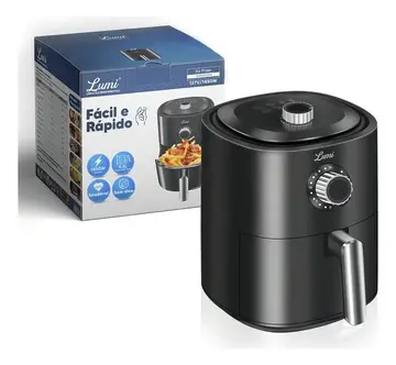 Fritadeira Eletrica Air Fryer Analógico 5,5 Litros 1450w Sem Oleo Facil E Rapido Rfe:7100 LumiGPCR