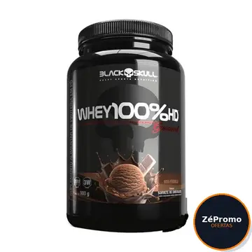 suplemento alimentar black skull whey 100% hd gourmet 900g
