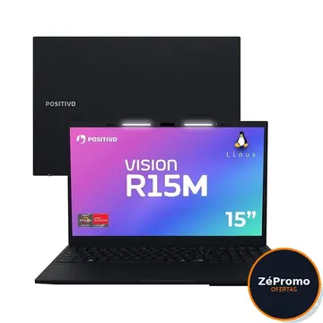 notebook positivo vision r15 amd ryzen 7 5825u linux 8gb 512gb ssd 15.6 full hd ips