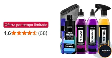 kit automotivo vonixx kit completo shampoo v-floc cera tok restaurax pneu