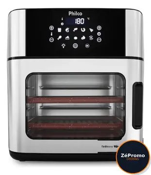 air fryer philco paf16a 4 em 1 painel digital 16l