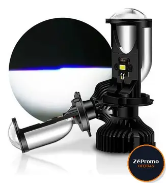autopeças kb1 par ultra led h4 elíptico projetor big canhão canbus 84w