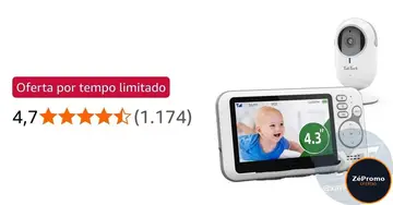 babá eletrônica taktark monitor 4.3 2 way audio visão noturna