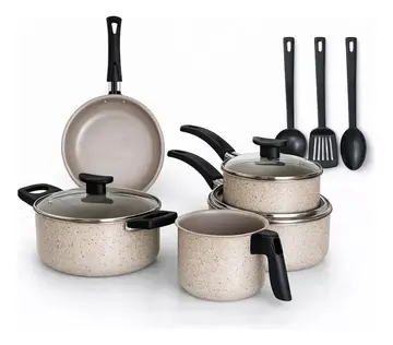 Jogo De Panelas 8 Peças Teflon Antiaderente Cozinha Completa