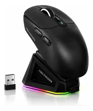 Mouse Sem Fio Com Dock Fire Phoenix Paw 3311 Bk-R3X-Gpcr