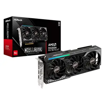 placa de vídeo asrock radeon rx 9070 xt challenger 16gb