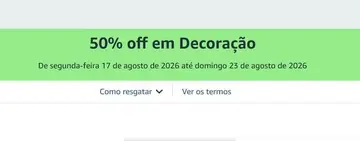 50% off em Decoração