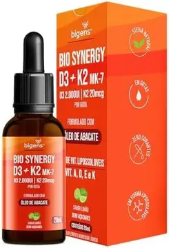 suplemento bigens bio synergy d3 k2 20ml limao