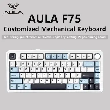 teclado mecânico aula f75 wireless rgb 75
