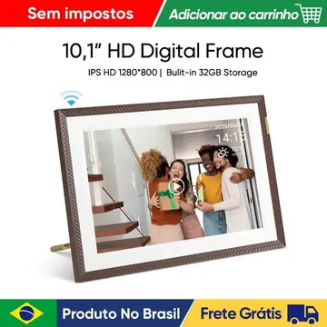 ARZOPA Porta-Retratos Digital com Tela Sensível ao Toque de 10,1" e Wi-Fi