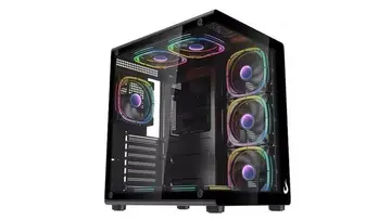 Gabinete Gamer Rise Mode Galaxy Glass X, Mid Tower, Vidro Temperado, mATX, Sem Fonte, Sem Fan, Preto, Rm-Ga-Ggx-Fb