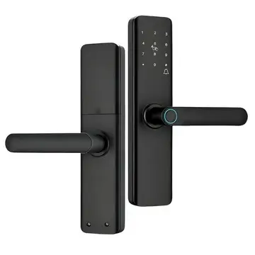 Fechadura Eletrônica Smart Door com Impressão Digital Senha Cartão NFC e Chave Mecânica