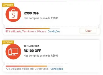 Cupons Shopee Esgotando !