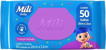 toalhas umedecidas mili baby 50 unidades