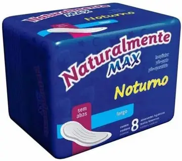 absorvente evergreen naturalmente max noturno sem abas c/8