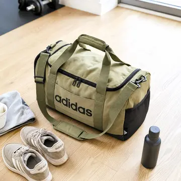 mala adidas duffel pequena linear olive strata black