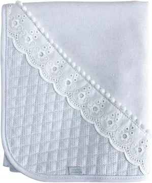 Biramar Baby Cueiro Aflanelado Bordado Ingles Blanche Matelassado Branco