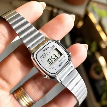 relógios casio feminino vintage digital mini prata