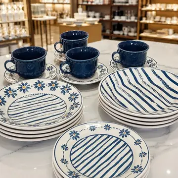 utensílios domésticos biona cerâmica donna margaridas 20 peças