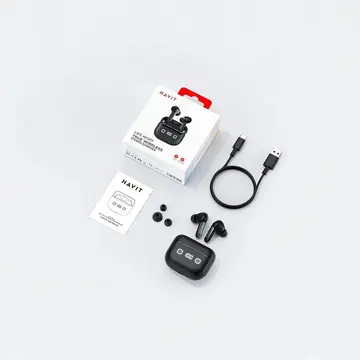 Fones De Ouvido Sem Fio Enc Havit Tw984 Nc01t Bluetooth 5.4 Preto