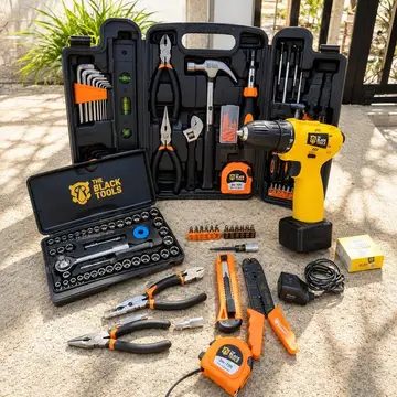 ✅ Kit Jogo de Ferramentas 169 Peças com Soquetes + Parafusadeira 12V
