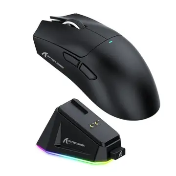 Mouse Sem Fio com Dock Attack Shark X11, Sensor Paw3311