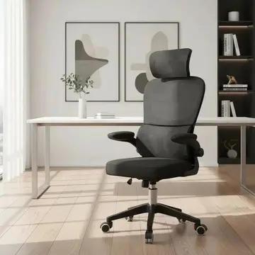 Cadeira Escritório Ergonômica Giratória com Apoio Lombar Sweet Studio