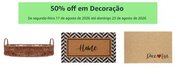 Cupom 50% OFF em Decoração - Amazon