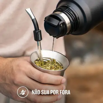 Stanley - Cuia Térmica para Mate, 200ml, Mantém as Bebidas Quentes, Aço Inoxidável, Lavável na Máquina de Lavar Louça, Rose Quartz