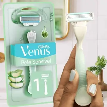 Gillette Venus Pele Sensível Aparelho de Depilar com Aloe Vera, 1 Unidade