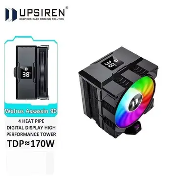 AirCooler Upsiren Walrus Assassin 90, com tela de monitoramento