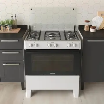 Fogão de Piso Itatiaia 5 Bocas Star New Branco - Bivolt