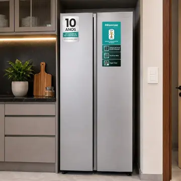 Geladeira Hisense Side by Side 441L