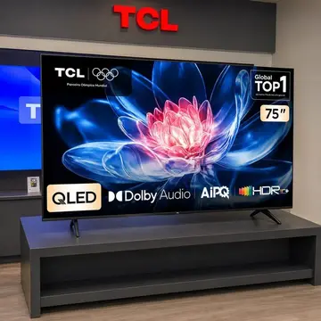 Smart Tv Tcl 75 Polegadas Qled 4k T6c Wifi Bluetooth Google Tv Tela Hva E Hdr10+ 75t6c
