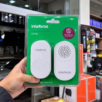 campainha intelbras cik 102 sem fio sem bateria branco
