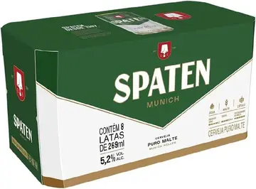 cerveja spaten puro malte lata 269ml pack 8